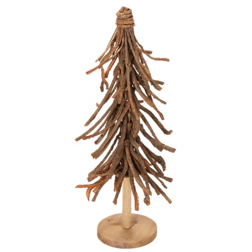 Sapin décoratif en branches de saule sur socle en bois 48 cm acheter | Floristik24.fr