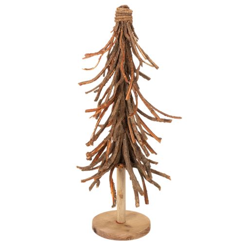 Sapin décoratif en branches de saule sur socle en bois 48 cm | Floristik24.fr
