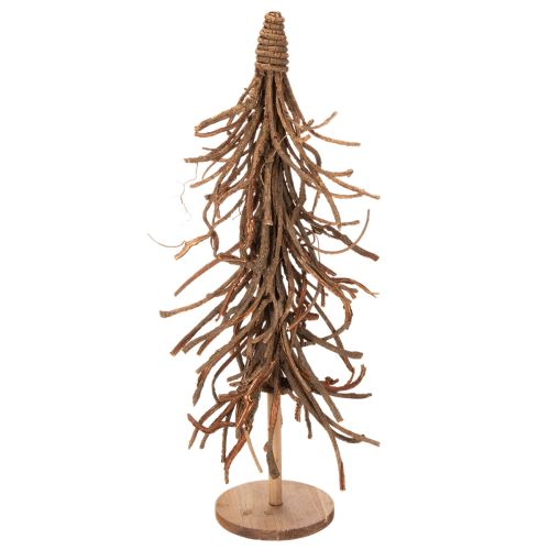 Sapin décoratif en branches de saule sur pied en bois 68 cm | Floristik24.fr