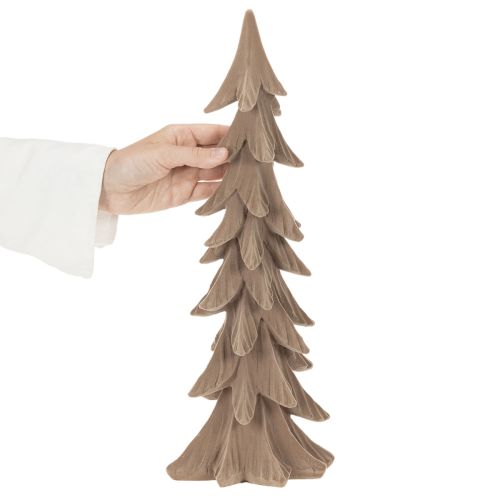 Sapin décoratif floqué en plastique 44 cm brun | Floristik24.fr