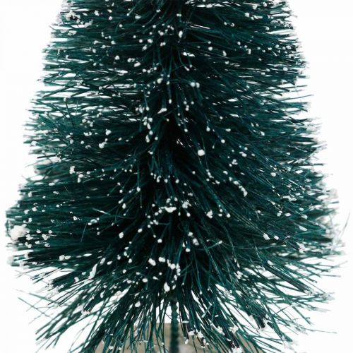 Floristik24 Mini sapin enneigé, décoration hivernale, sapin de Noël H9.5cm Ø5cm 2pcs