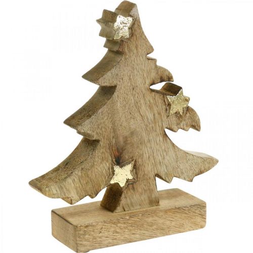 Floristik24 Sapin de Noël bois de manguier déco naturel Sapin de Noël 20×18×5cm