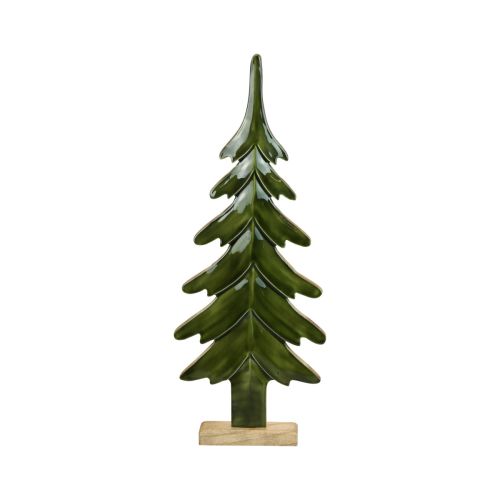 Floristik24 Décoration en bois de sapin de Noël vert brillant 22,5x5x50cm