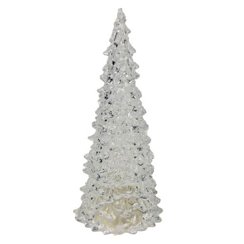 Floristik24 Sapin de Noël acrylique avec lumière LED Ø9cm H22cm