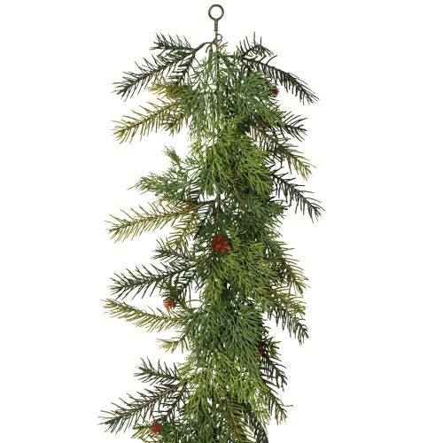 Floristik24 Guirlande de sapin Thulia avec cônes vert marron 182cm