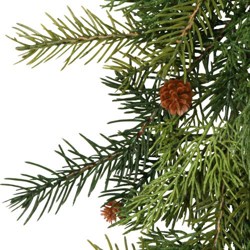 Floristik24 Guirlande de sapin Thulia avec cônes vert marron 182cm