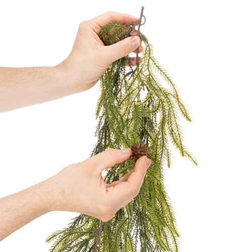 Guirlande artificielle de branches de pin avec pommes de pin pour décoration de l'Avent, 218 cm | Floristik24.fr