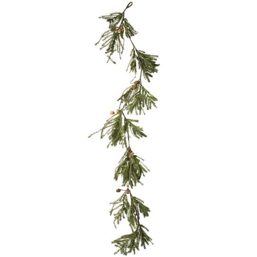 Article Guirlande de sapin avec véritables cônes de Noël 165cm