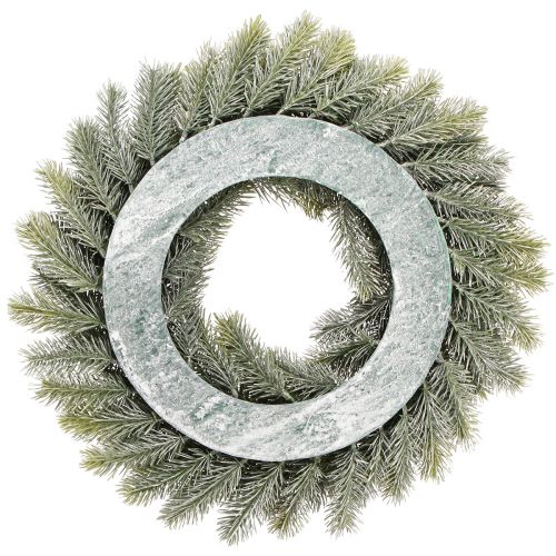 Floristik24 Couronne de sapin couronne décorative glacée vert sapin artificiel Ø40cm