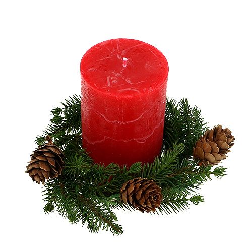 Article Couronne de sapin avec des cônes Ø11cm 6pcs