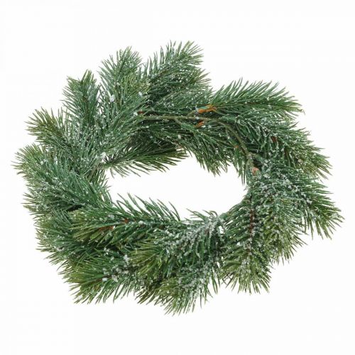 Article Couronne de sapin artificiel couronne de Noël décorative vert, glacé Ø25cm