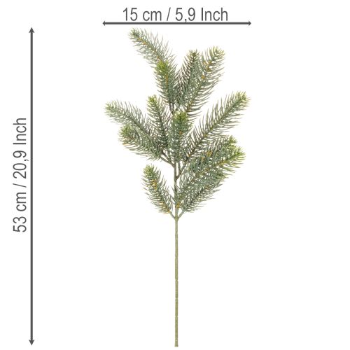 Lot de 3 branches artificielles de sapin 50 cm pour décoration festive | Floristik24.fr