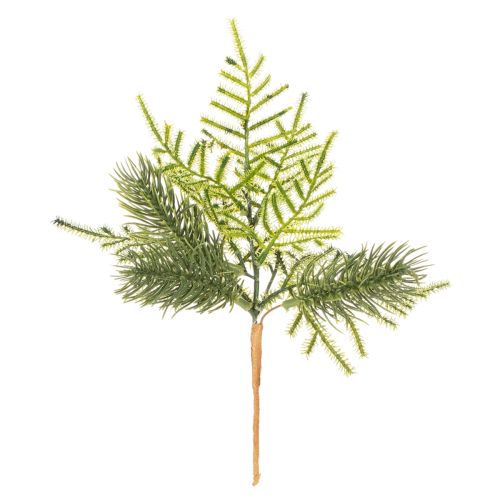 Branche de sapin artificielle en plastique vert 22 cm set de 2 pour décoration intérieure | Floristik24.fr