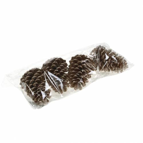 Article Pommes de pin dorées, paillettes 13cm 4 pcs décorations pour sapin de Noël