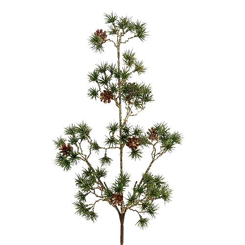 Floristik24 Branche de sapin vert, paillettes d'or 46cm