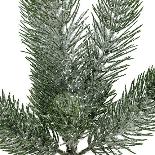 Floristik24 Branche de sapin vert glacé 30cm 3pcs