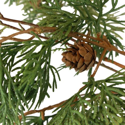 Article Branche de sapin artificielle, branche de cèdre vert, cônes 85cm