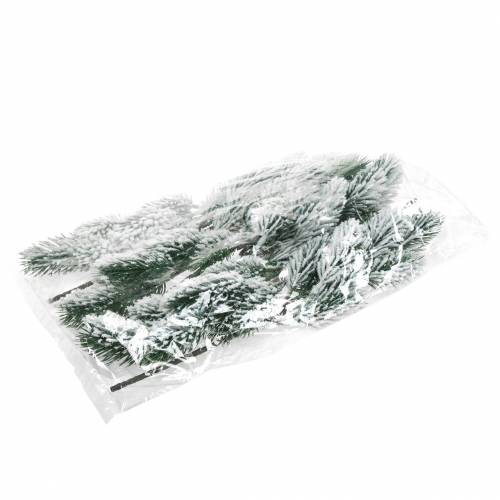 Floristik24 Branche de sapin vert recouverte de neige 39cm 8 pcs