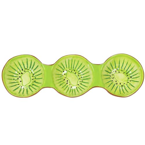 Article Bol en céramique à motif kiwi, décoration estivale pour un service élégant de tapas et d'en-cas, 30 cm