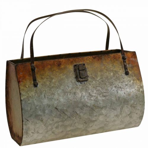 Floristik24 Sac en métal pour planter 26×12,5×27cm