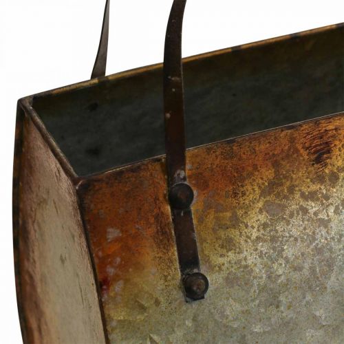 Floristik24 Sac en métal pour planter 26×12,5×27cm