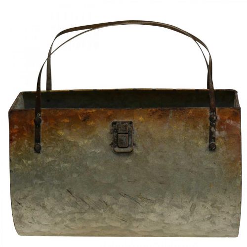 Floristik24 Sac en métal pour planter 26×12,5×27cm