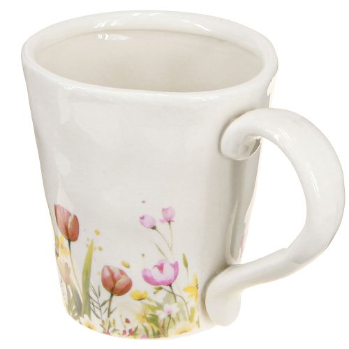 Mug à café orné de fleurs colorées pour un réveil tout en douceur 10,5 cm