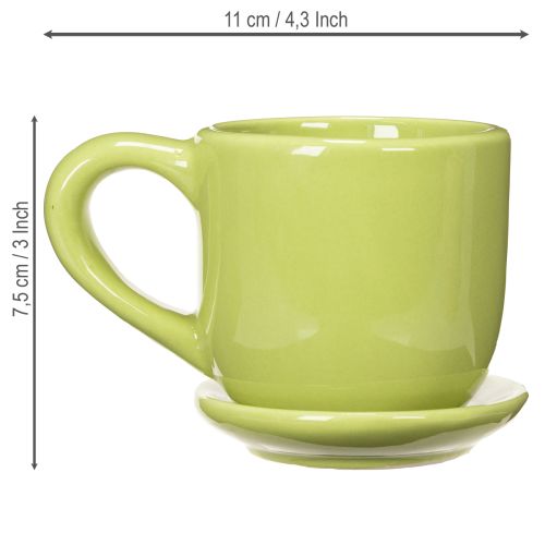 Article Tasse à café décorative, 11 cm, lot de 3.