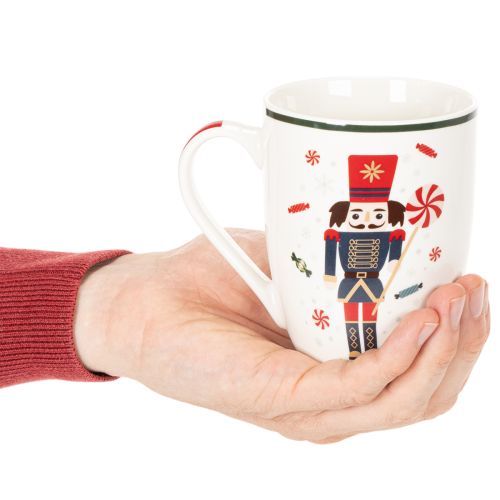Tasses en céramique 10 cm motifs casse-noisette et sucre d'orge, lot de 2 | Floristik24.fr