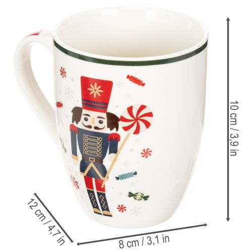 Tasses en céramique 10 cm motifs casse-noisette et sucre d'orge, lot de 2 | Floristik24.fr
