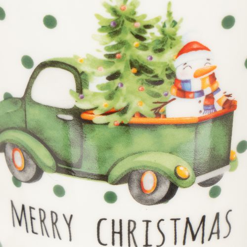 Tasses en céramique Merry Christmas 10 cm Motif voiture de Noël, lot de 2 | Floristik24.fr