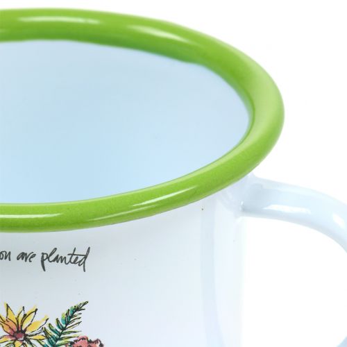Article Cache-pot décoratif émaillé Ø11,5cm H10cm