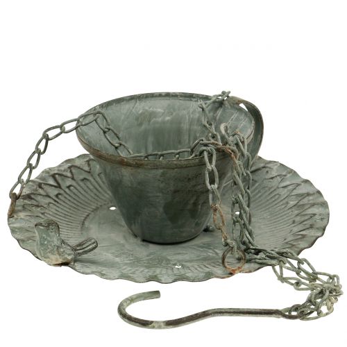 Floristik24 Décoration de jardin coupelle à suspendre en métal look vintage Ø21cm