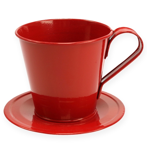 Article Tasse avec soucoupe Ø 9 cm H. 8 cm 6 p. coloris assortis