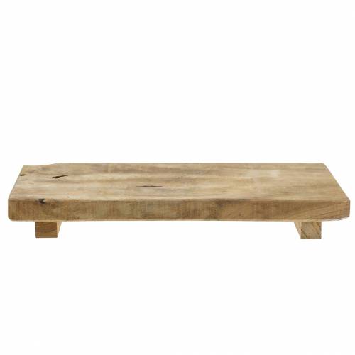 Floristik24 Plateau en bois teck nature 29 × 15cm