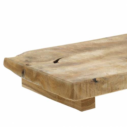 Floristik24 Plateau en bois teck nature 29 × 15cm