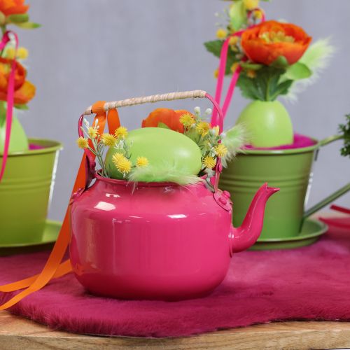 Article Théière, style champêtre nostalgique, décorative pour le salon ou la cuisine, 15 cm