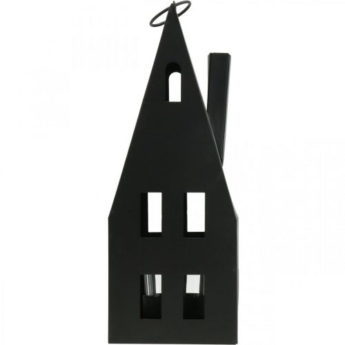 Floristik24 Photophore, luminaire métal noir Ø4.4cm H24cm