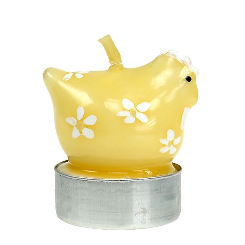 Floristik24 Photophore poulet 5cm jaune 4pcs