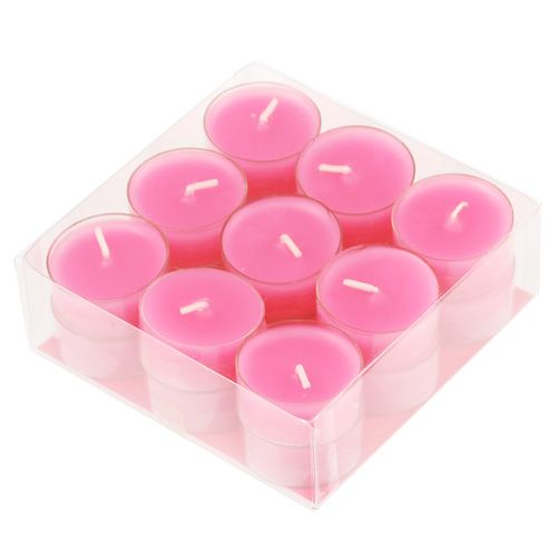 Floristik24 Bougies chauffe-plat rose 18 pcs