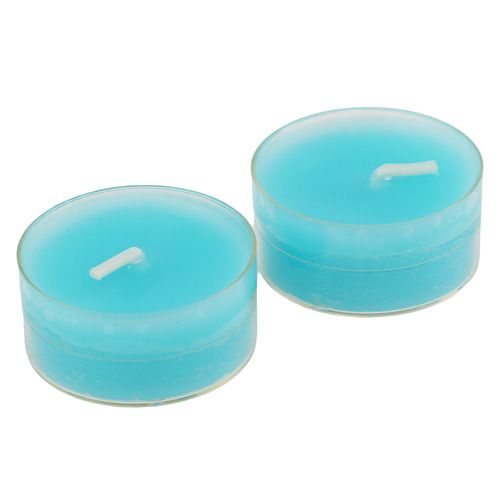 Floristik24 Bougies chauffe-plat turquoise 18pcs