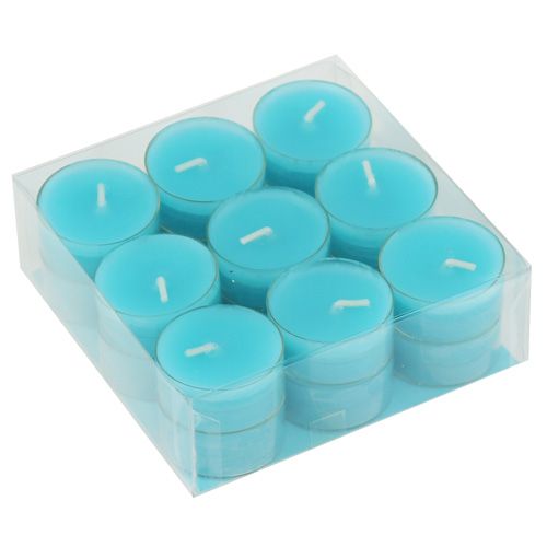 Floristik24 Bougies chauffe-plat turquoise 18 pcs