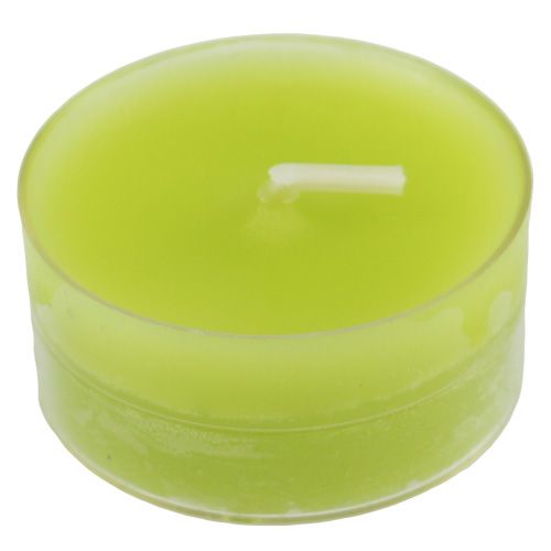 Floristik24 Bougies chauffe-plat vert 18 pcs