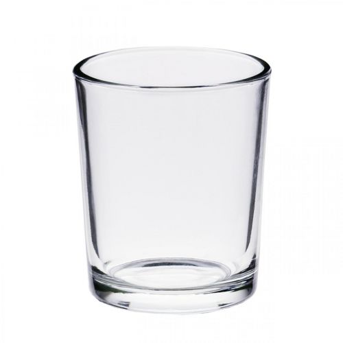 Floristik24 Verres à bougie chauffe-plat transparents Ø5cm H6,5cm 24 pcs