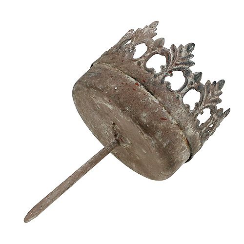 Floristik24 Photophore antique Ø5cm H10cm gris