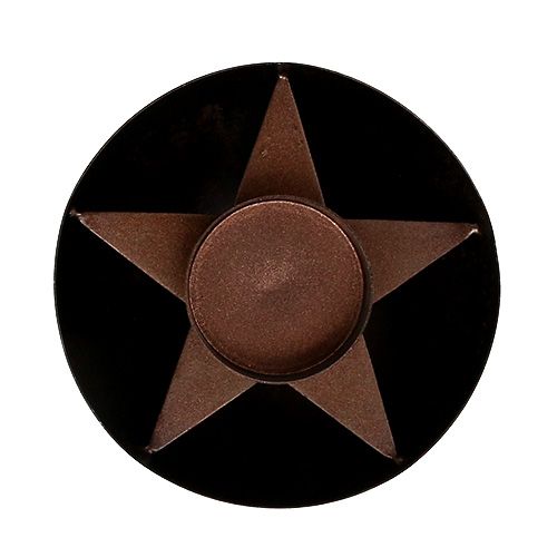 Floristik24 Photophore marron Ø10cm H4cm