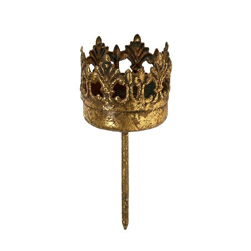Floristik24 Photophore doré antique Ø3,8cm H9,5cm 1 pce