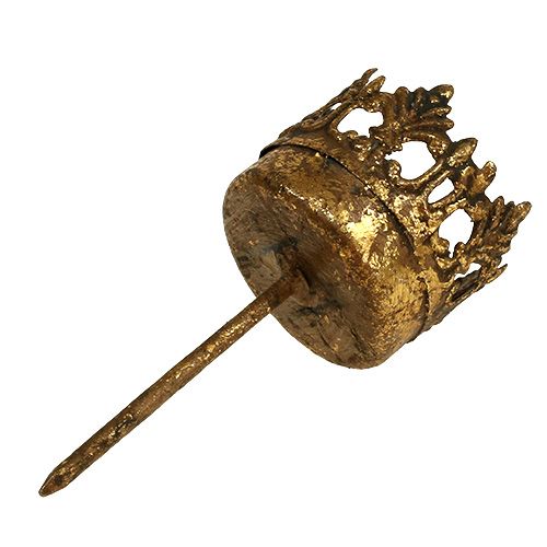 Floristik24 Photophore doré antique Ø3,8cm H9,5cm 1 pce