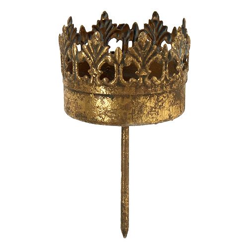 Floristik24 Photophore doré antique Ø5cm H10cm 1 pce