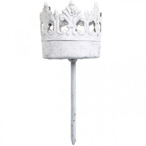 Article Photophore métal à coller, bougeoir couronne Ø4,5cm 4pcs